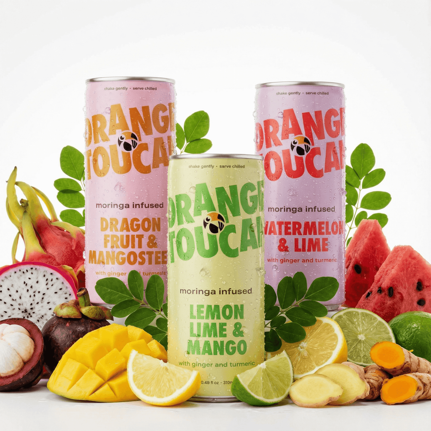Orange Toucan Discovery Pack 6 cans, three moringa drink flavors